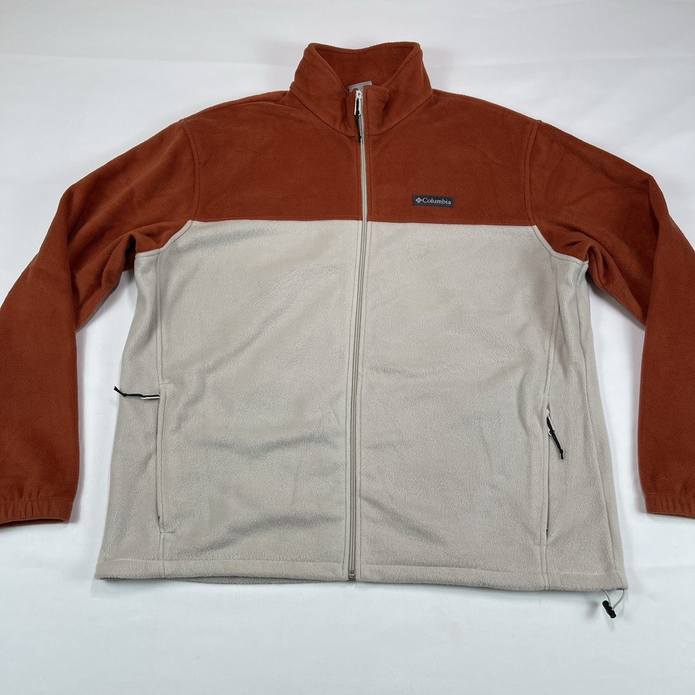 Columbia Full Zip Fleece Jacket Mens Size XXL  Zipped Pockets Adventure Outdoors - Picture 5 of 14